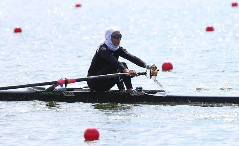 دختر قایقران ایران به مرحله یک چهارم نهایی صعود کرد