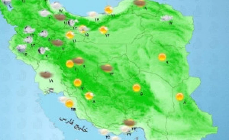 وضعیت آب و هوا، امروز 12 آبان 1400