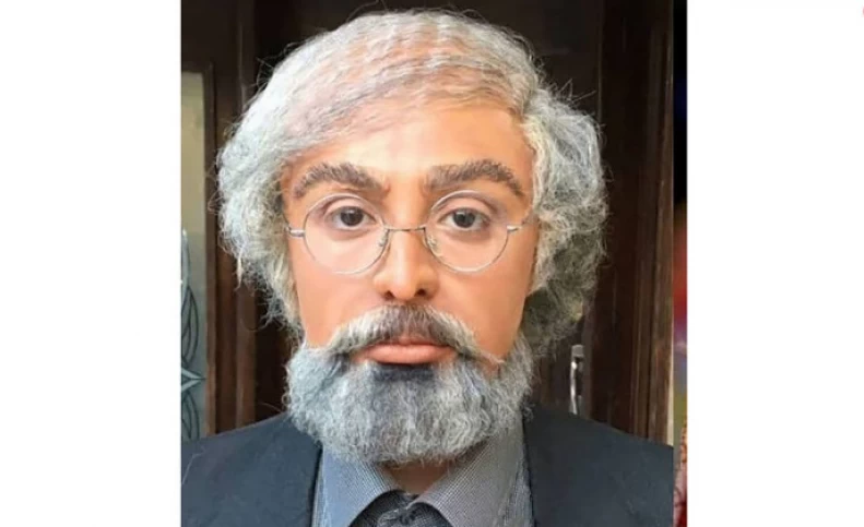 این پیرمرد کدام خانم بازیگر جوان است /باورنکردنی ! + عکس